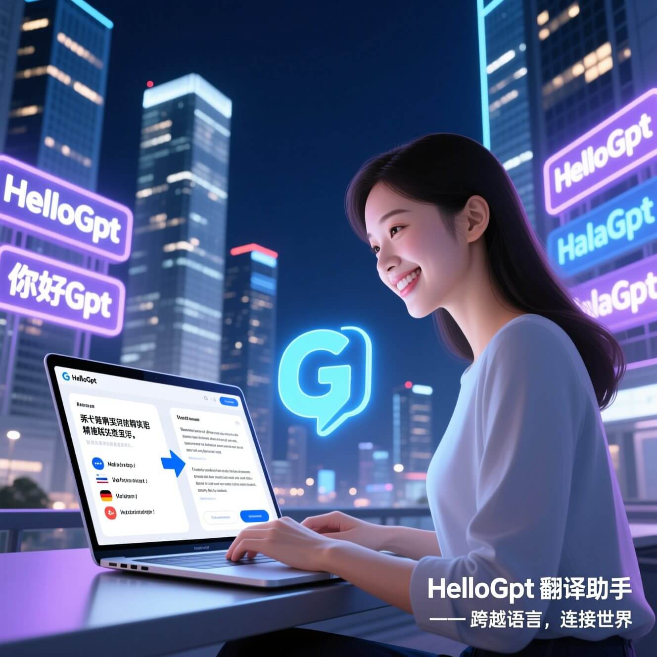 hello-GPT 翻译功能示意图